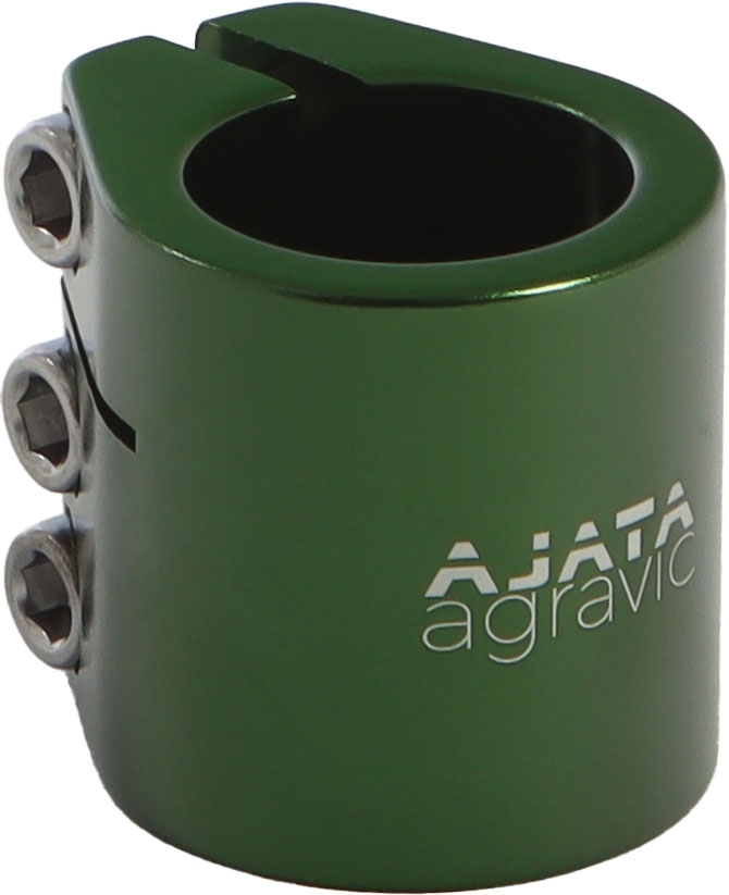 AJATA agravic Doppel-Sattelklemme 3 Bolt 31,8mm / 27,2mm In diesen Farben erhältlich: Grün Klammer, Gerät, Werkzeug