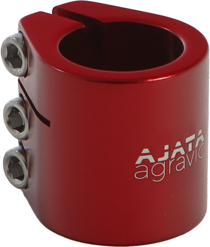 AJATA agravic Doppel-Sattelklemme 3 Bolt 31,8mm / 27,2mm In diesen Farben erhältlich: Rot Klammer, Gerät, Werkzeug